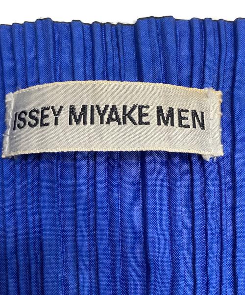 ISSEY MIYAKE MEN（イッセイミヤケメン）ISSEY MIYAKE MEN (イッセイミヤケメン) プリーツジレ ブルー×ブラック サイズ:Mの古着・服飾アイテム
