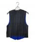 ISSEY MIYAKE MEN (イッセイミヤケメン) プリーツジレ ブルー×ブラック サイズ:M：15000円