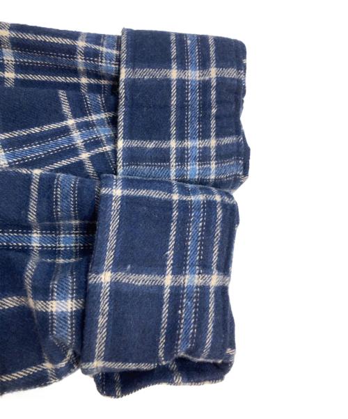 FREE PLANET（フリープラネット）FREE PLANET (フリープラネット) Hooded Plaid Flannel Shirts ブルー サイズ:Mの古着・服飾アイテム