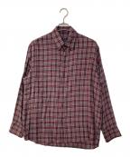 LAD MUSICIANラッドミュージシャン）の古着「RAYON CHECK BIG SHIRT」｜レッド