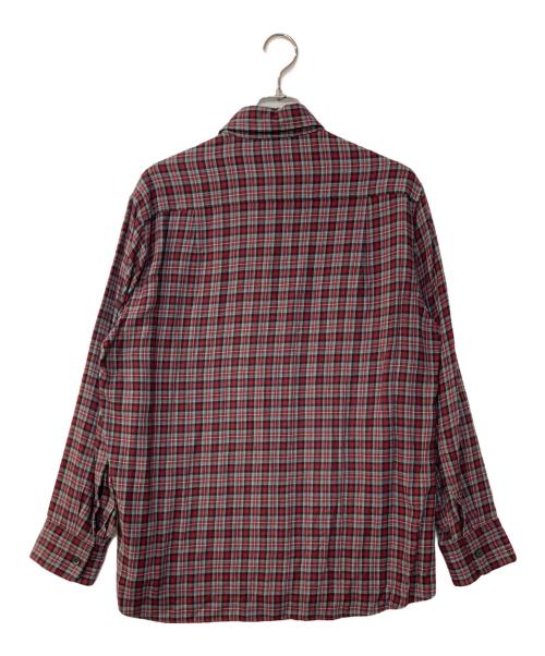 LAD MUSICIAN（ラッドミュージシャン）LAD MUSICIAN (ラッドミュージシャン) RAYON CHECK BIG SHIRT レッド サイズ:42の古着・服飾アイテム