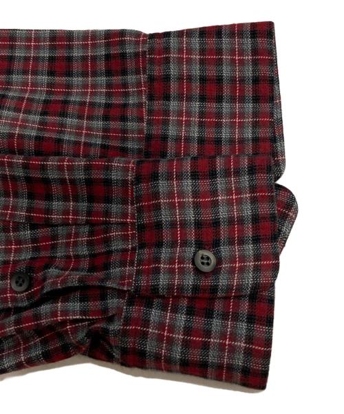 LAD MUSICIAN（ラッドミュージシャン）LAD MUSICIAN (ラッドミュージシャン) RAYON CHECK BIG SHIRT レッド サイズ:42の古着・服飾アイテム