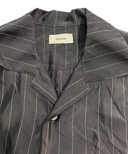 Toironier（トワロニエ）Toironier (トワロニエ) Open-Collar Shirt グレー サイズ:Fの古着・服飾アイテム