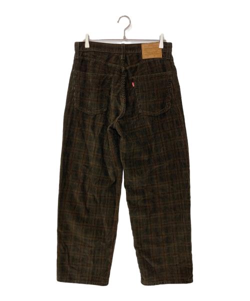 LEVI'S PReMIUM（リーバイス プレミアム）LEVI'S PReMIUM (リーバイス プレミアム) チェックバギーパンツ ブラウン サイズ:31の古着・服飾アイテム