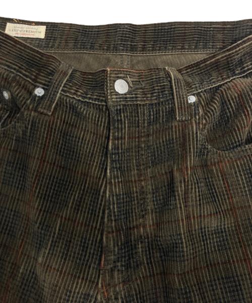 LEVI'S PReMIUM（リーバイス プレミアム）LEVI'S PReMIUM (リーバイス プレミアム) チェックバギーパンツ ブラウン サイズ:31の古着・服飾アイテム