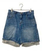 NIK KOSMASニックコスマス）の古着「DENIM CARGO SHORTS」｜インディゴ