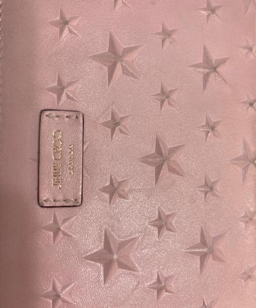 JIMMY CHOO（ジミーチュウ）JIMMY CHOO (ジミーチュウ) PIPPA ローズ エンボス加工レザー・ウォレット ローズ / ライトゴールドの古着・服飾アイテム