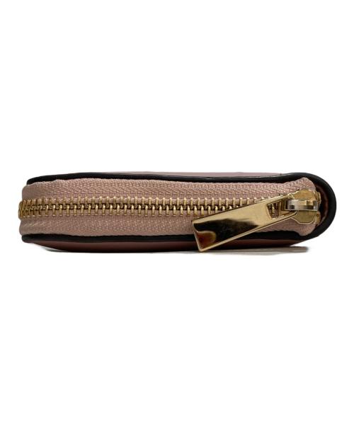 JIMMY CHOO（ジミーチュウ）JIMMY CHOO (ジミーチュウ) PIPPA ローズ エンボス加工レザー・ウォレット ローズ / ライトゴールドの古着・服飾アイテム
