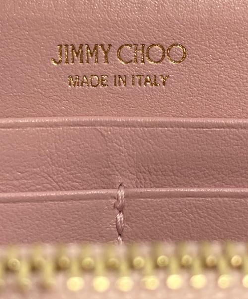 JIMMY CHOO（ジミーチュウ）JIMMY CHOO (ジミーチュウ) PIPPA ローズ エンボス加工レザー・ウォレット ローズ / ライトゴールドの古着・服飾アイテム