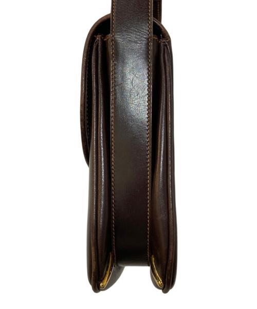 GUCCI（グッチ）GUCCI (グッチ) GGフラップレザーショルダーバッグ ブラウン サイズ:-の古着・服飾アイテム
