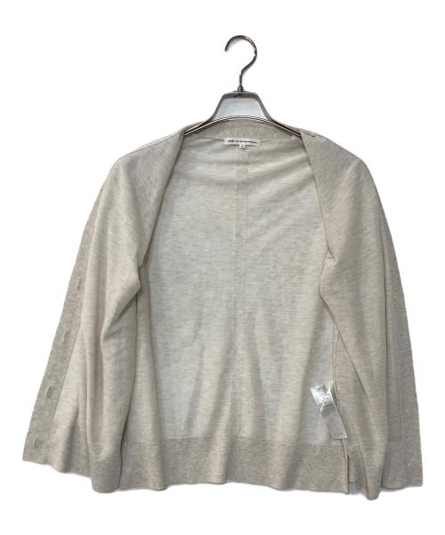 23区（ニジュウサンク）23区 (ニジュウサンク) シャイニーシアー カーディガン グレー サイズ:44の古着・服飾アイテム