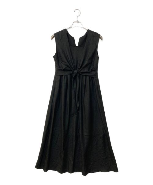 BALLSEY（ボールジィ）BALLSEY (ボールジィ) ライトクリアスラブ バックリボンワンピース ブラック サイズ:36の古着・服飾アイテム