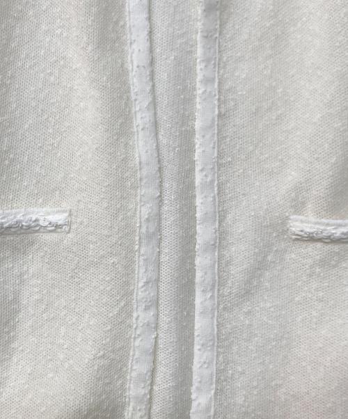 BALLSEY（ボールジィ）BALLSEY (ボールジィ) ダブルフェイスノット ハーフスリーブカーディガン ホワイト サイズ:Sの古着・服飾アイテム