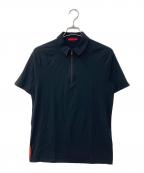 PRADA SPORTSプラダスポーツ）の古着「ジップポロシャツ」｜ブラック