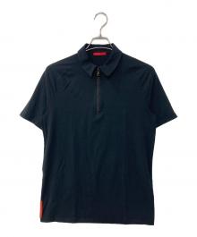 PRADA SPORTS（プラダスポーツ）の古着「ジップポロシャツ」｜ブラック