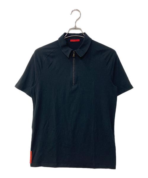 PRADA SPORTS（プラダスポーツ）PRADA SPORTS (プラダスポーツ) ジップポロシャツ ブラック サイズ:Mの古着・服飾アイテム