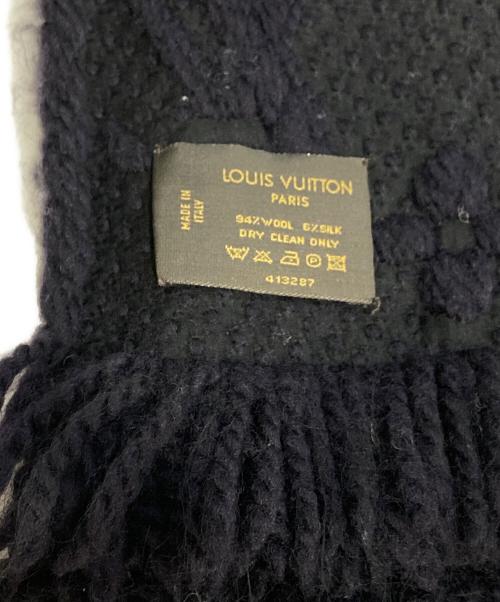 LOUIS VUITTON（ルイ ヴィトン）LOUIS VUITTON (ルイ ヴィトン) ECHARPE LOGOMANIA エシャルプ ロゴマニア ネイビーの古着・服飾アイテム