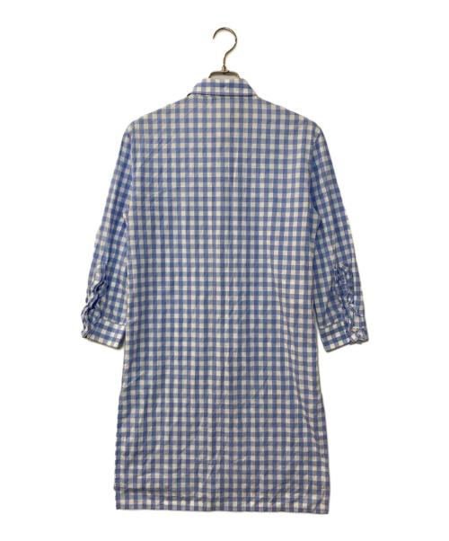 PRADA（プラダ）PRADA (プラダ) ギンガムチェック シャツワンピース ブルー サイズ:36の古着・服飾アイテム