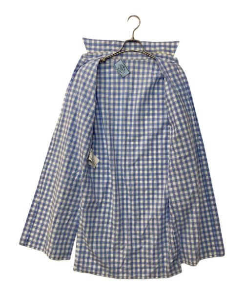 PRADA（プラダ）PRADA (プラダ) ギンガムチェック シャツワンピース ブルー サイズ:36の古着・服飾アイテム