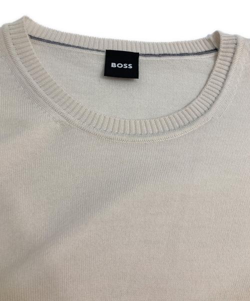 BOSS（ボス）BOSS (ボス) ロゴ刺繍ニット ホワイト サイズ:XXLの古着・服飾アイテム