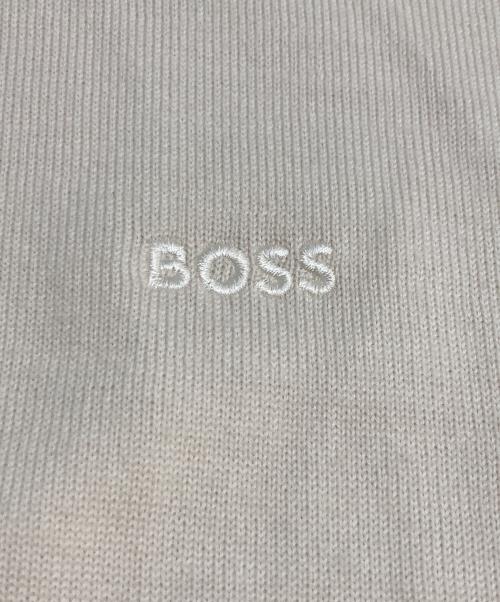 BOSS（ボス）BOSS (ボス) ロゴ刺繍ニット ホワイト サイズ:XXLの古着・服飾アイテム