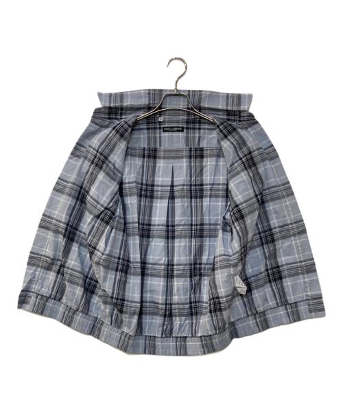 DOLCE & GABBANA（ドルチェ＆ガッバーナ）DOLCE & GABBANA (ドルチェ＆ガッバーナ) チェック半袖シャツ ブルー サイズ:40の古着・服飾アイテム