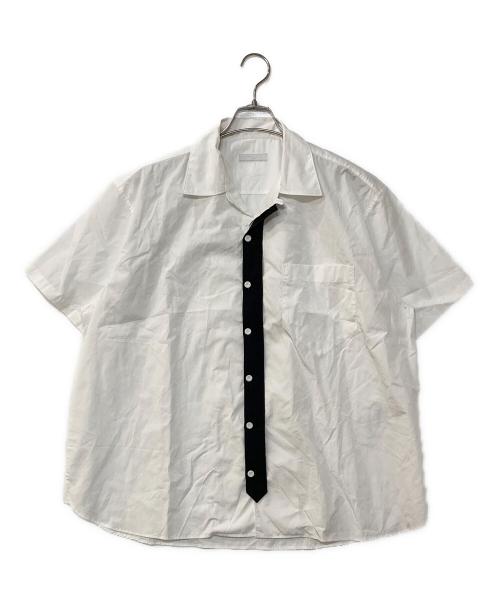 PRADA（プラダ）PRADA (プラダ) バイカラーシャツ ホワイト サイズ:Lの古着・服飾アイテム
