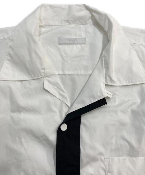 PRADA（プラダ）PRADA (プラダ) バイカラーシャツ ホワイト サイズ:Lの古着・服飾アイテム