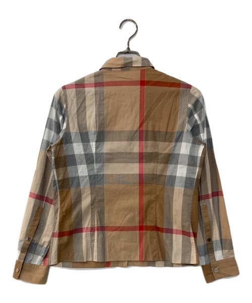 BURBERRY LONDON（バーバリーロンドン）BURBERRY LONDON (バーバリーロンドン) ノバチェック長袖シャツ ブラウン サイズ:40の古着・服飾アイテム