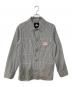 stussy（ステューシー）の古着「刺繍ヒッコリーカバーオール」｜ネイビー×ホワイト