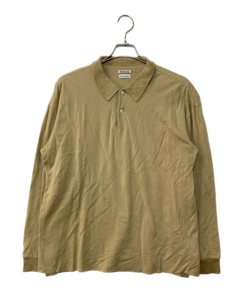 AURALEE（オーラリー）AURALEE (オーラリー) STEVEN ALAN (スティーブンアラン) ロングスリーブポロシャツ ベージュ サイズ:3の古着・服飾アイテム