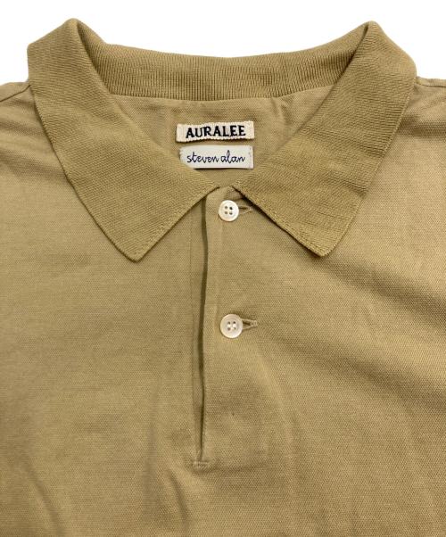AURALEE（オーラリー）AURALEE (オーラリー) STEVEN ALAN (スティーブンアラン) ロングスリーブポロシャツ ベージュ サイズ:3の古着・服飾アイテム