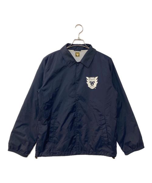 HUMAN MADE（ヒューマンメイド）HUMAN MADE (ヒューマンメイド) ロゴプリントコーチジャケット ネイビー サイズ:Mの古着・服飾アイテム