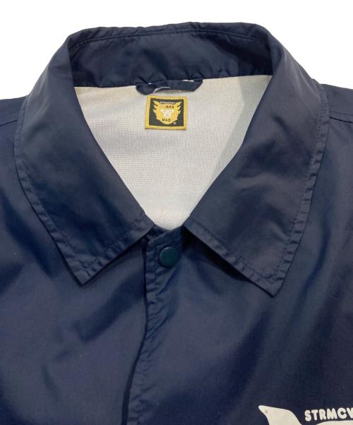 HUMAN MADE（ヒューマンメイド）HUMAN MADE (ヒューマンメイド) ロゴプリントコーチジャケット ネイビー サイズ:Mの古着・服飾アイテム