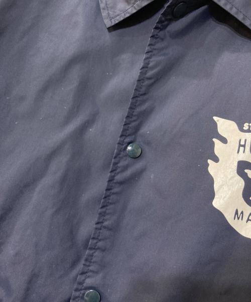 HUMAN MADE（ヒューマンメイド）HUMAN MADE (ヒューマンメイド) ロゴプリントコーチジャケット ネイビー サイズ:Mの古着・服飾アイテム