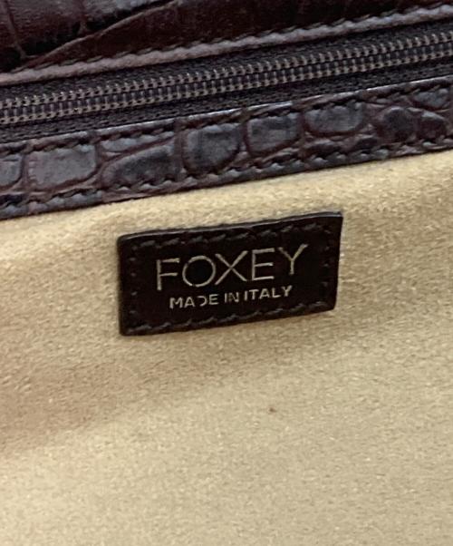 FOXEY（フォクシー）FOXEY (フォクシー) クロコ型押し 2WAYバッグ ブラウンの古着・服飾アイテム
