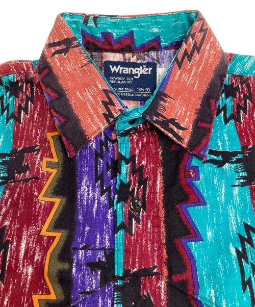 Wrangler（ラングラー）Wrangler (ラングラー) 80’s 総柄ウエスタンシャツ マルチカラー サイズ:15 1/2-33の古着・服飾アイテム