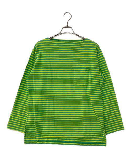Engineered Garments（エンジニアド ガーメンツ）Engineered Garments (エンジニアド ガーメンツ) ボートネックバスクシャツ グリーン サイズ:Sの古着・服飾アイテム