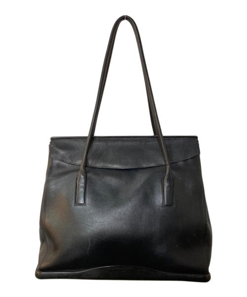PRADA（プラダ）PRADA (プラダ) フラップ レザートートバッグ ブラックの古着・服飾アイテム
