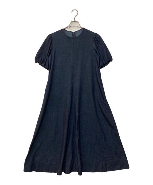 23区（ニジュウサンク）23区 (ニジュウサンク) 【洗える】デニムライクシャンブレー ワンピース ネイビー サイズ:38の古着・服飾アイテム