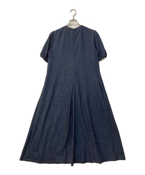 23区（ニジュウサンク）23区 (ニジュウサンク) 【洗える】デニムライクシャンブレー ワンピース ネイビー サイズ:38の古着・服飾アイテム
