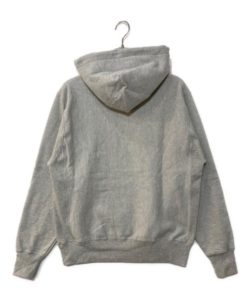 Champion REVERSE WEAVE（チャンピオン リバース ウィーブ）Champion REVERSE WEAVE (チャンピオン リバース ウィーブ) MoMA (モマ) MOMA ロゴフーディ/リバースウィーブフーディ グレー サイズ:XLの古着・服飾アイテム