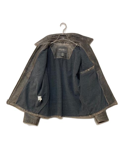 Eddie Bauer（エディーバウアー）Eddie Bauer (エディーバウアー) カウレザージャケット ブラウン サイズ:Mの古着・服飾アイテム