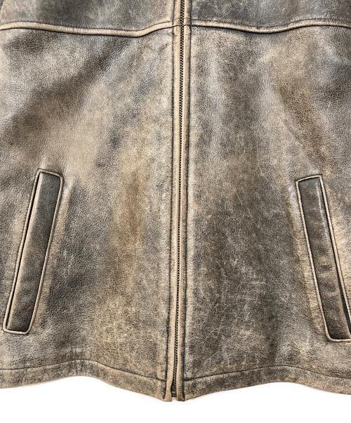 Eddie Bauer（エディーバウアー）Eddie Bauer (エディーバウアー) カウレザージャケット ブラウン サイズ:Mの古着・服飾アイテム