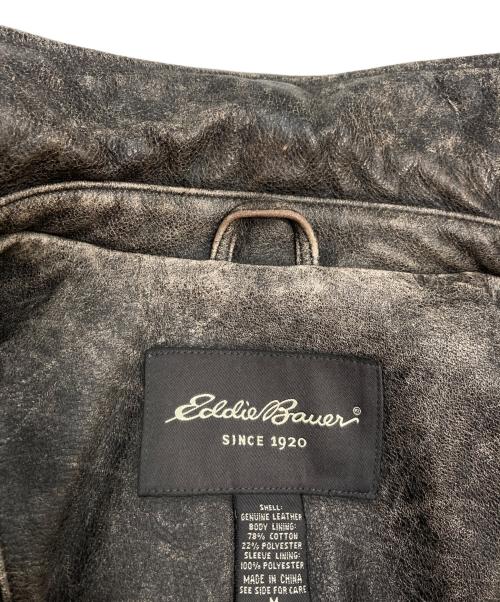 Eddie Bauer（エディーバウアー）Eddie Bauer (エディーバウアー) カウレザージャケット ブラウン サイズ:Mの古着・服飾アイテム