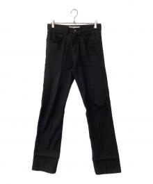 DAIRIKU（ダイリク）の古着「Straight Flasher Pressed Pants」｜ブラック