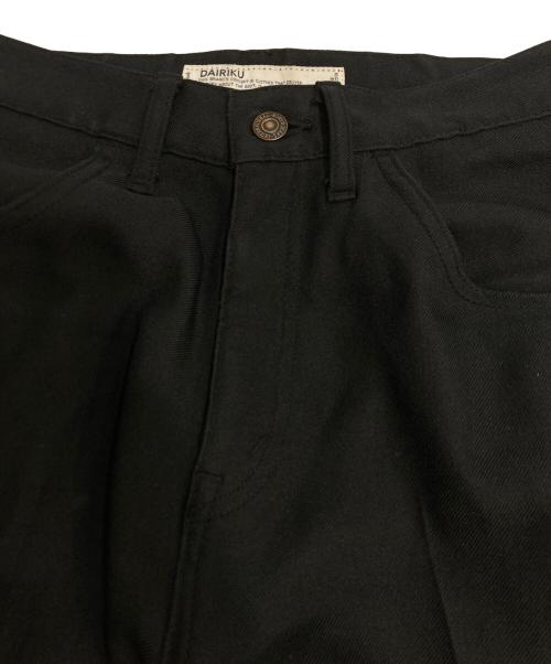 DAIRIKU（ダイリク）DAIRIKU (ダイリク) Straight Flasher Pressed Pants ブラック サイズ:29の古着・服飾アイテム