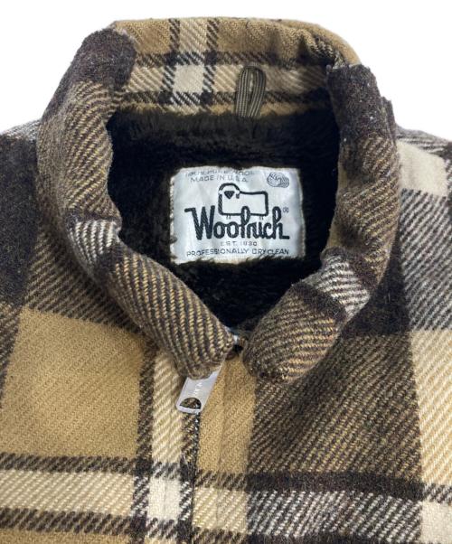 WOOLRICH（ウールリッチ）WOOLRICH (ウールリッチ) 70‘s裏ボアチェックジャケット ブラウン サイズ:不明の古着・服飾アイテム