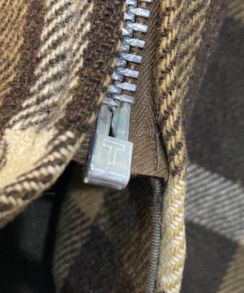 WOOLRICH（ウールリッチ）WOOLRICH (ウールリッチ) 70‘s裏ボアチェックジャケット ブラウン サイズ:不明の古着・服飾アイテム