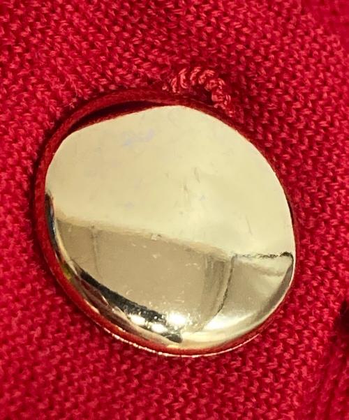 Yves Saint Laurent（イヴサンローラン）Yves Saint Laurent (イヴサンローラン) スタッズロゴニットポロシャツ レッド サイズ:Mの古着・服飾アイテム